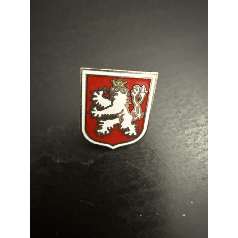 1970s Czechoslovakia Coat Of Arms Pin